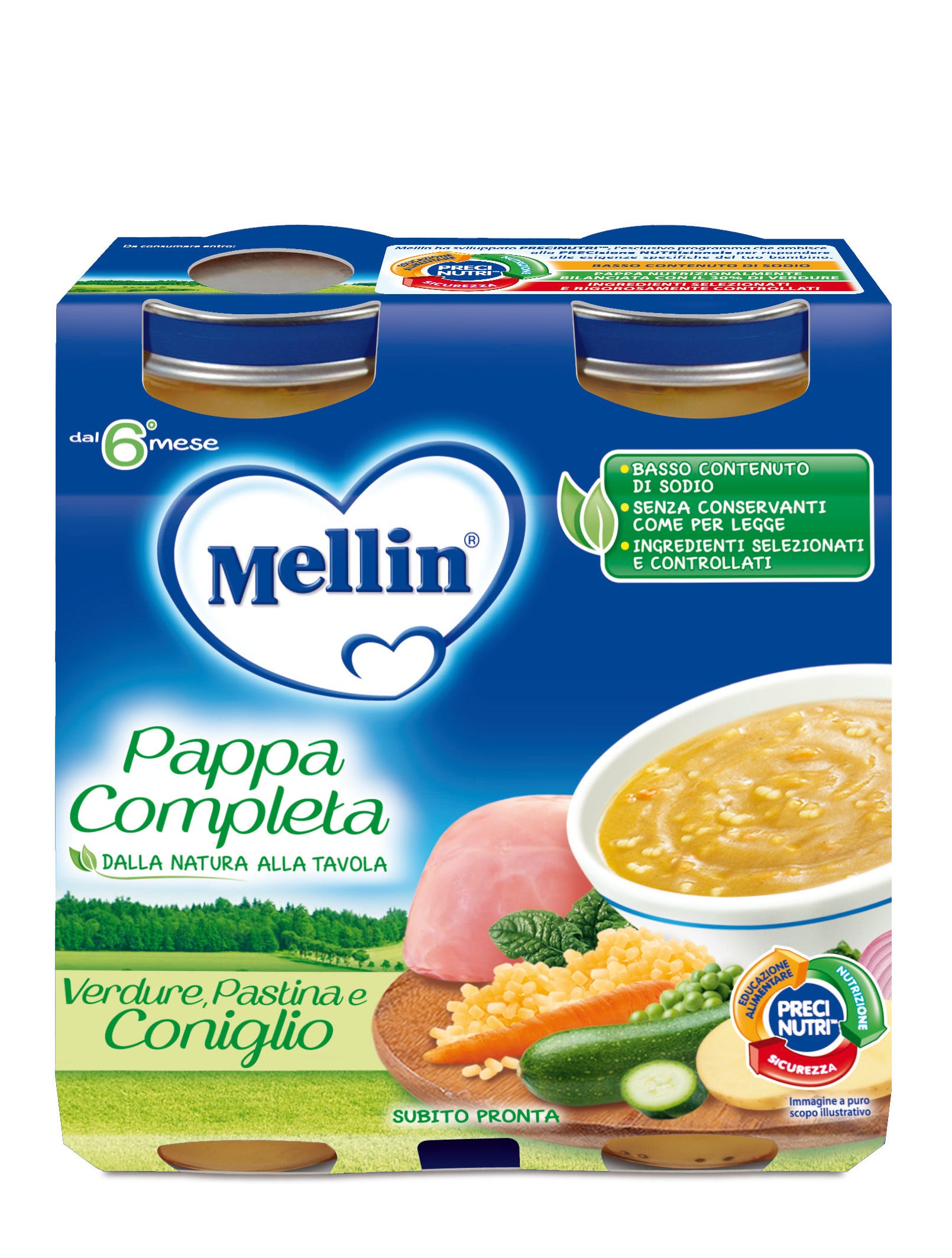 Mellin Pappa Completa Coniglio 2x250g  - 3