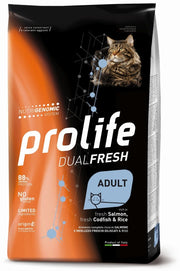 Prolife Cat Dual Fresh Adult Cibo Secco Per Gatti Adulti Salmone/Merluzzo/Riso Sacco 7Kg-1