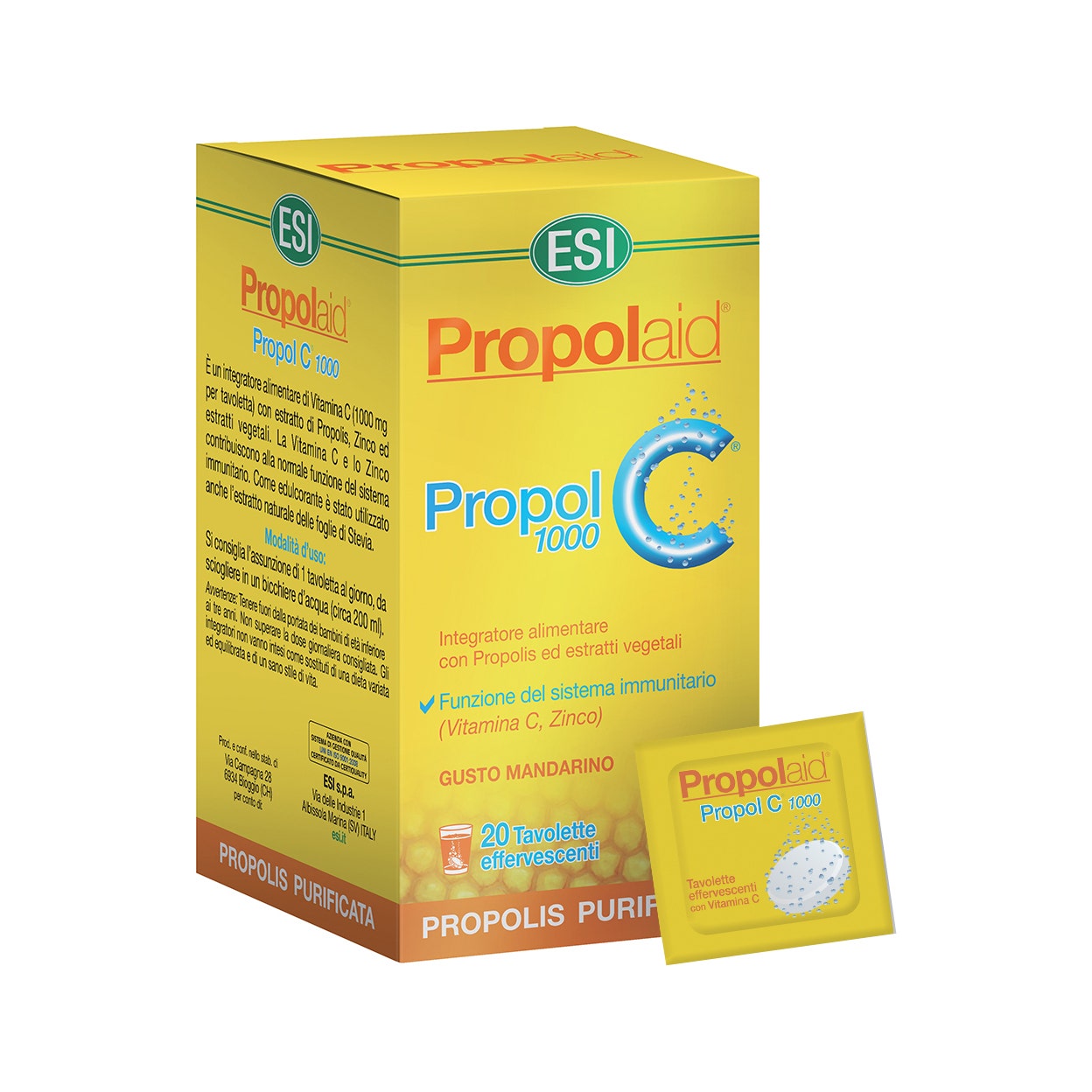 Esi Propolaid Propol C 1000mg 20 Compresse Effervescenti-3
