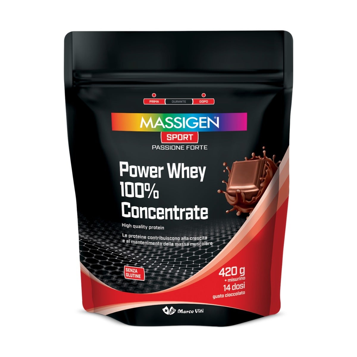 Massigen Sport Power Whey Concentrate Cioccolato 420g-1