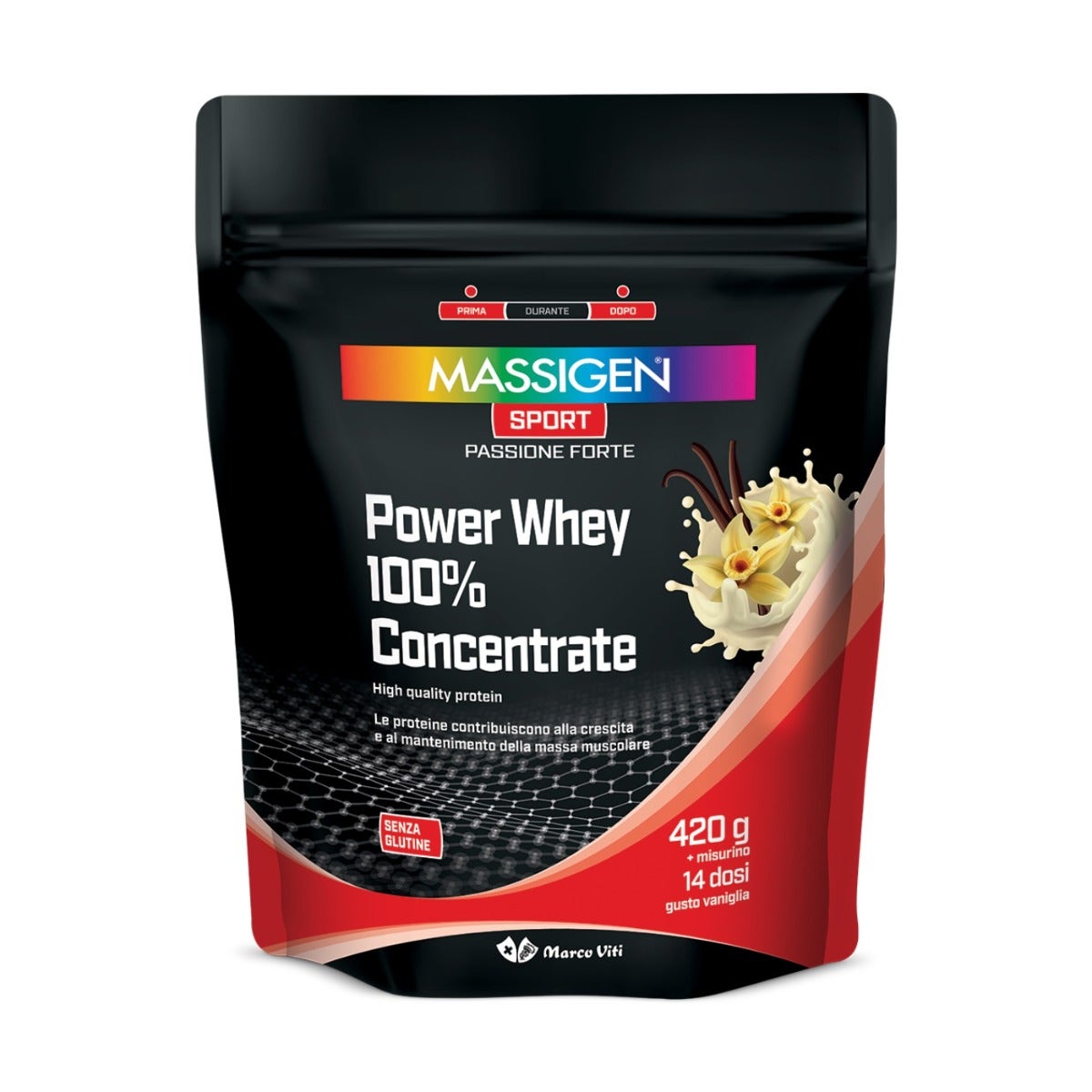 Massigen Sport Power Whey Concentrate Vaniglia 420g-1