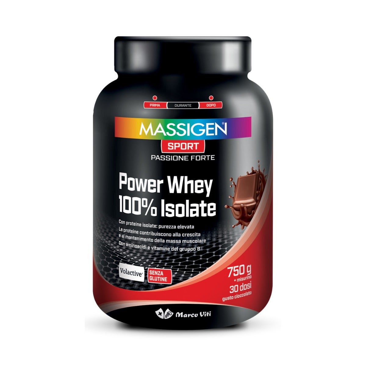 Massigen Sport Power Whey Isolate Cioccolato 750g-1