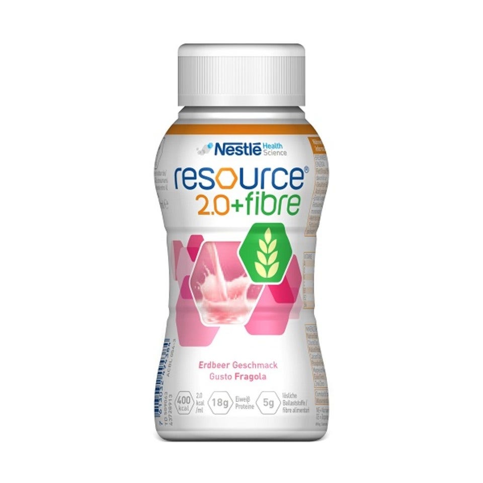 Nestlè Resource 2.0 + Fibre Gusto Fragola 200ml  - 2