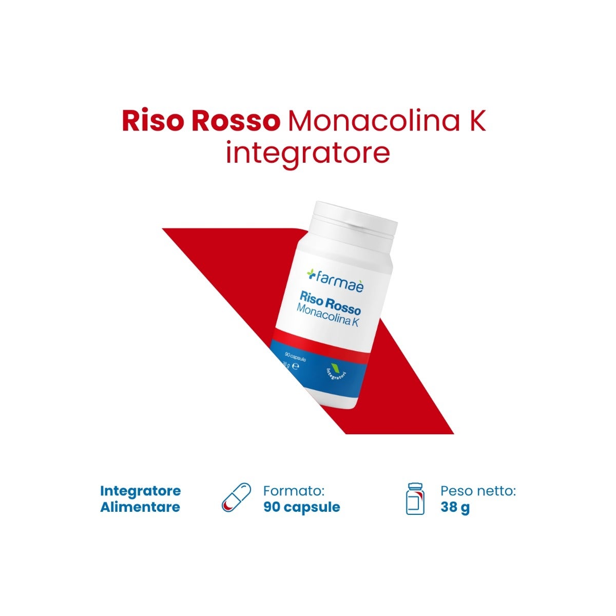Farmaè Riso Rosso Monacolina K Integratore 90 Capsule-5