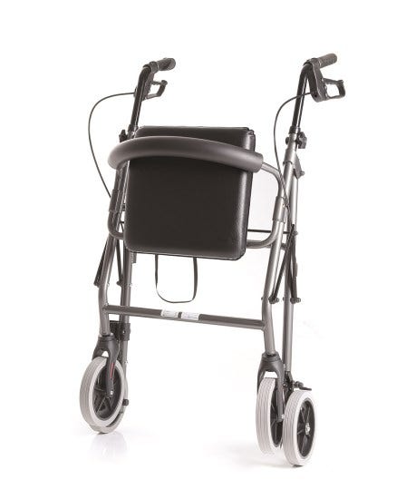 Deambulatore Rollator Alluminio 4 Ruote Con Sedile Mopedia   - 2