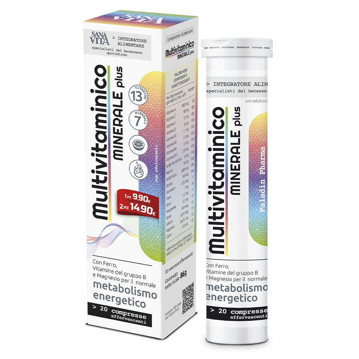 Sanavita Multivitaminico Minerale Effervescente 20 Compresse - 4