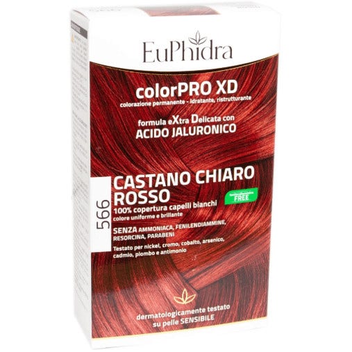 Euphidra Colorpro Xd 566 Tonalità Castano Chiaro Rosso Sangria  - 2
