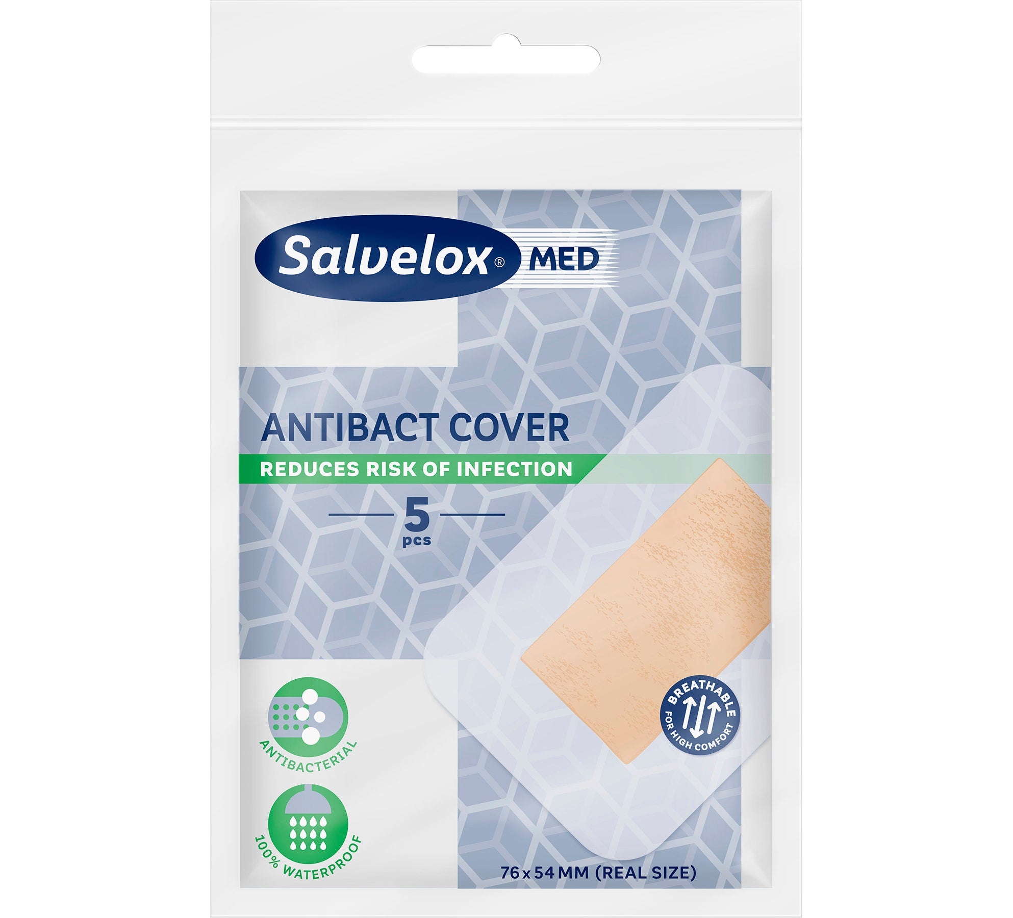 Salvelox Med Cerotto Antibatterico Cover 12x5 cm 5 Pezzi  - 3