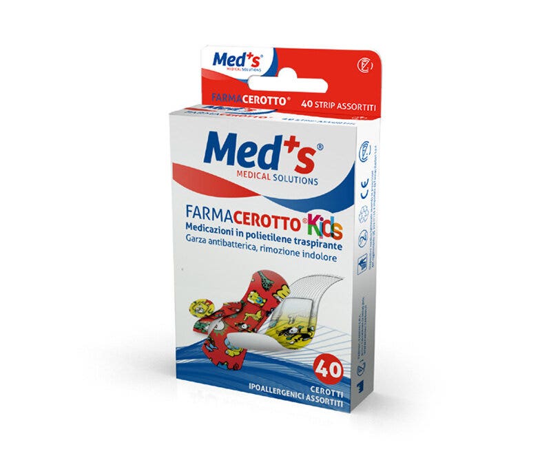 Meds Strips Kids Cerotti Ipoallergenici Assortiti Bambini 40 Pezzi-1
