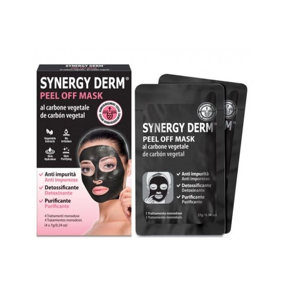 Synergy Derm Maschera Nera Carbone Vegetale 4 Trattamenti  - 2