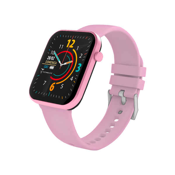 Techmade Have Smartwatch Con Frame In Alluminio 1,68" Pink-4
