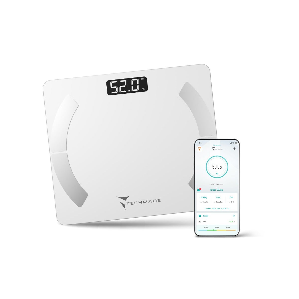 Techmade Bilancia Smart Digitale White-5