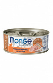Monge Supreme Cibo Umido Tonno Con Granchio Per Gatti Sterilizzati Scatoletta 80g-1