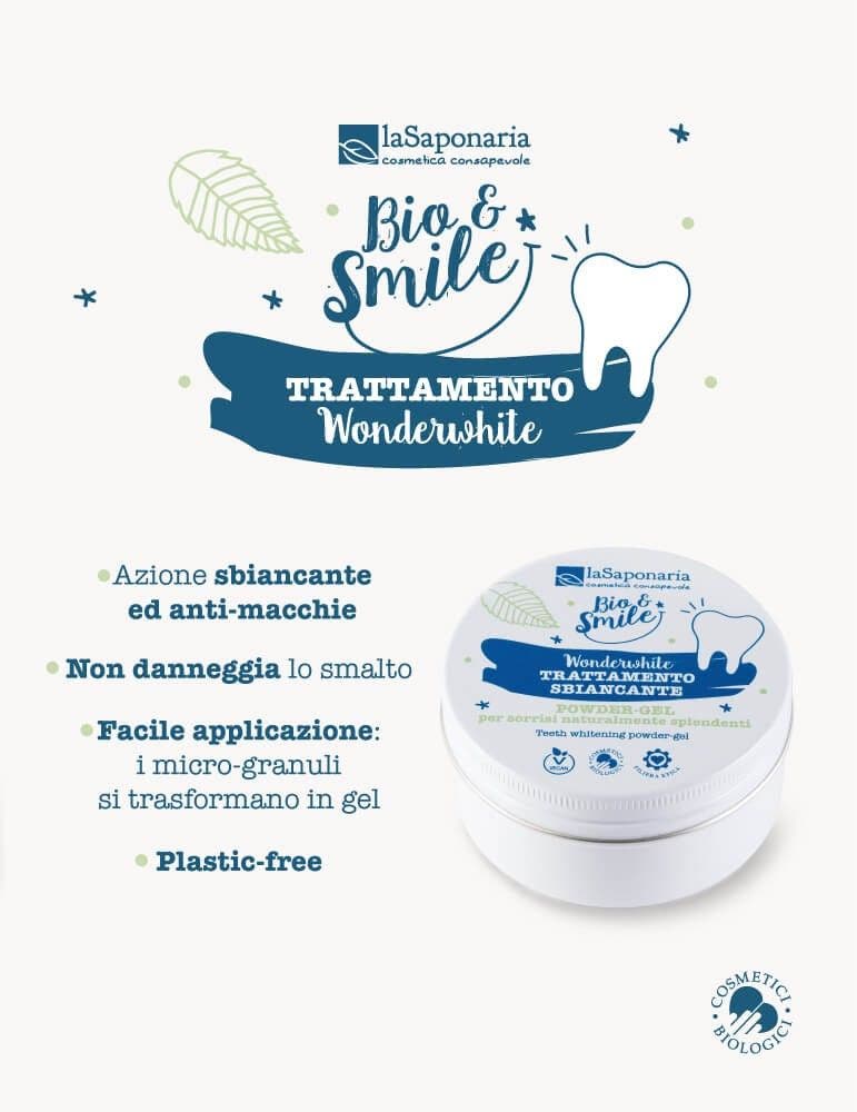 La Saponaria Bio&Smile Wonderwhite Trattamento Sbiancante 50g  - 3