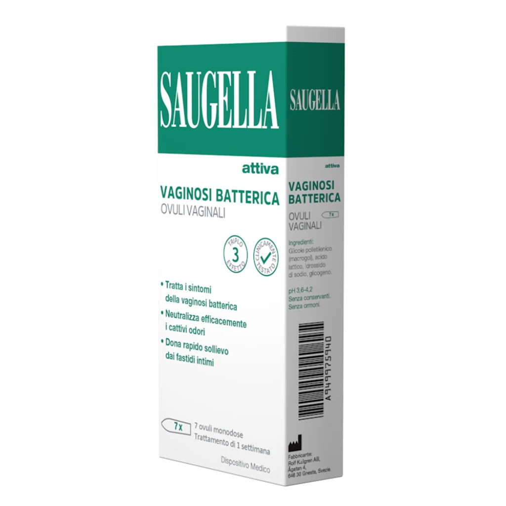Saugella Attiva Vaginosi Batterica 7 Ovuli Vaginali