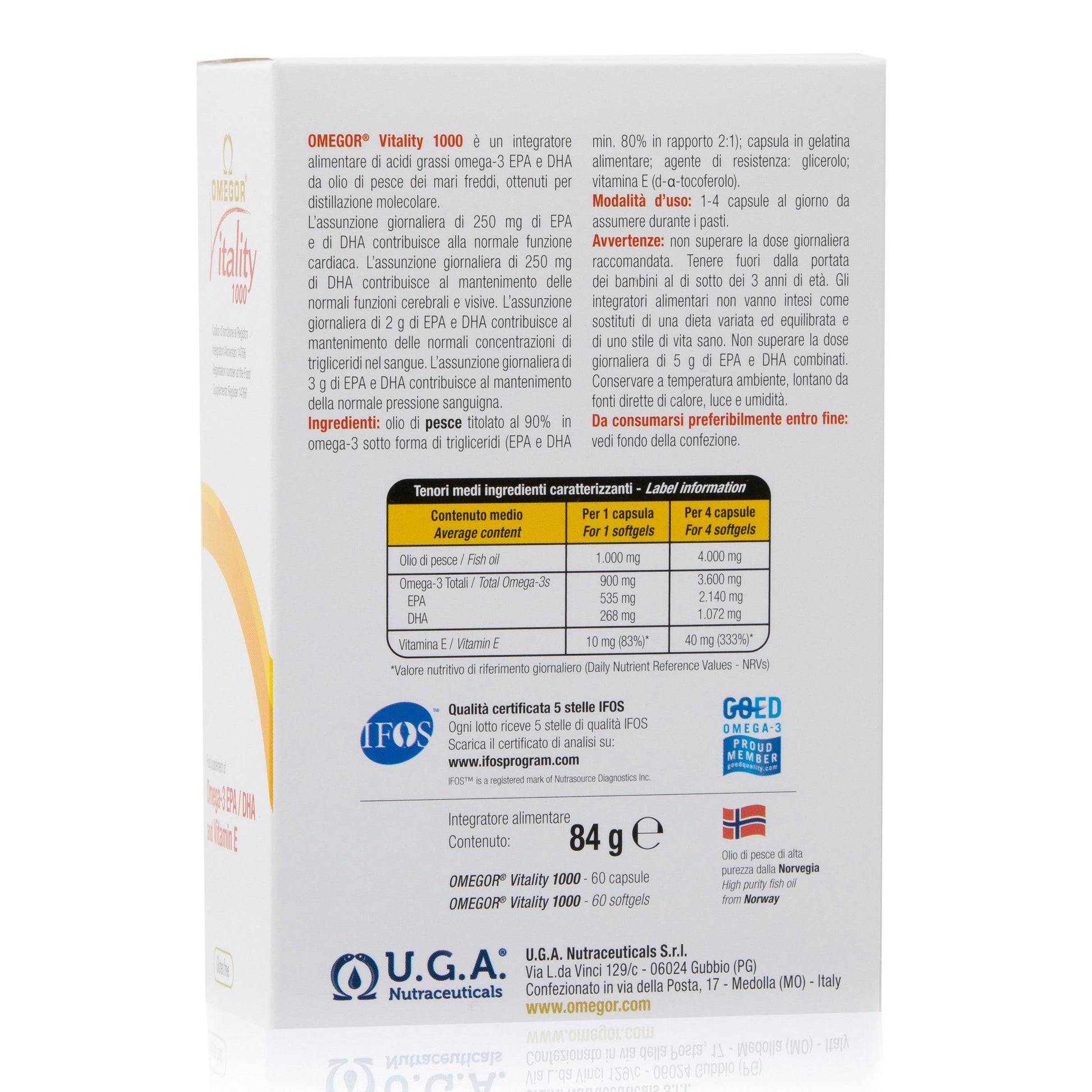 Omegor Vitality 1000 60 Capsule Molli  - 4