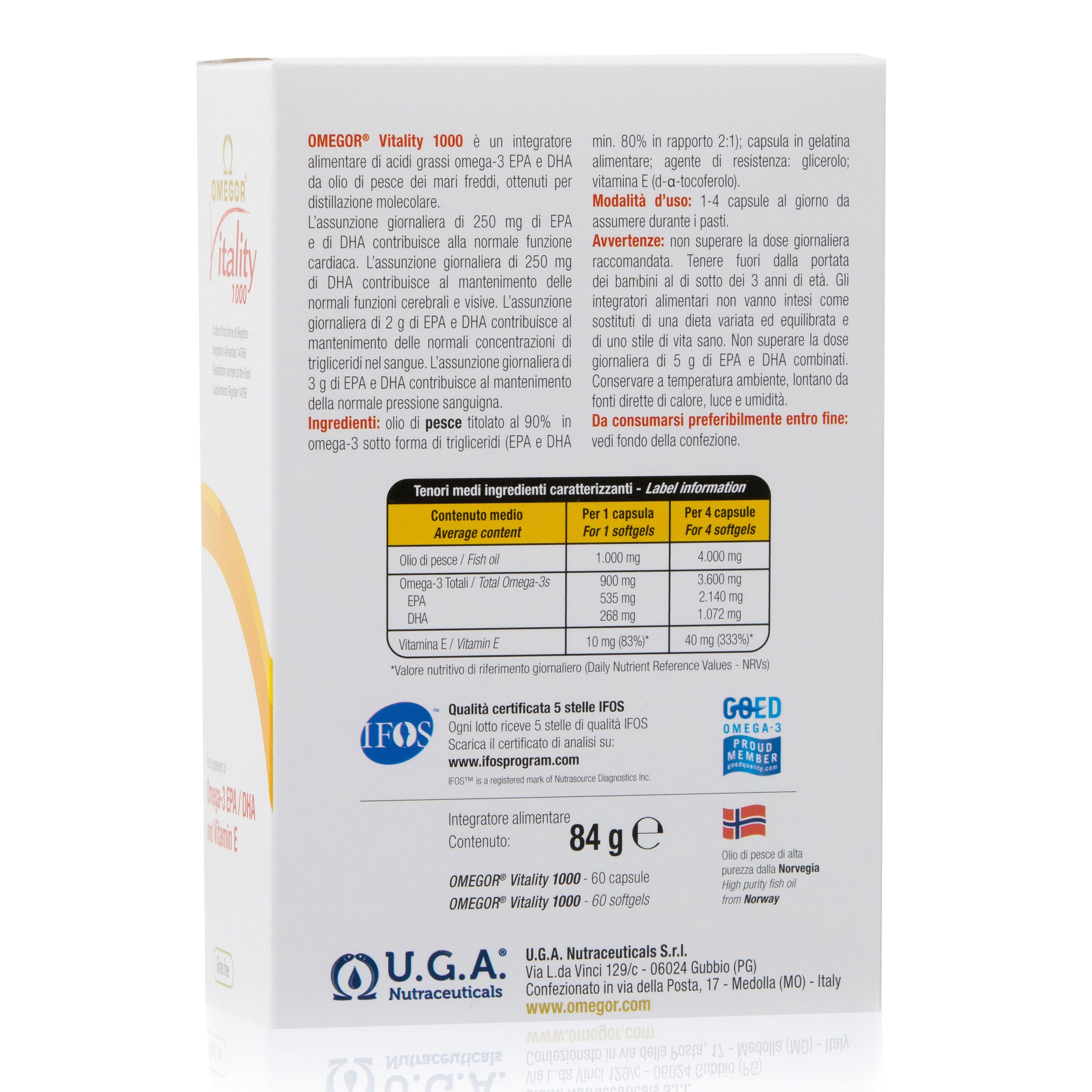 Omegor Vitality 1000 60 Capsule Molli  - 4