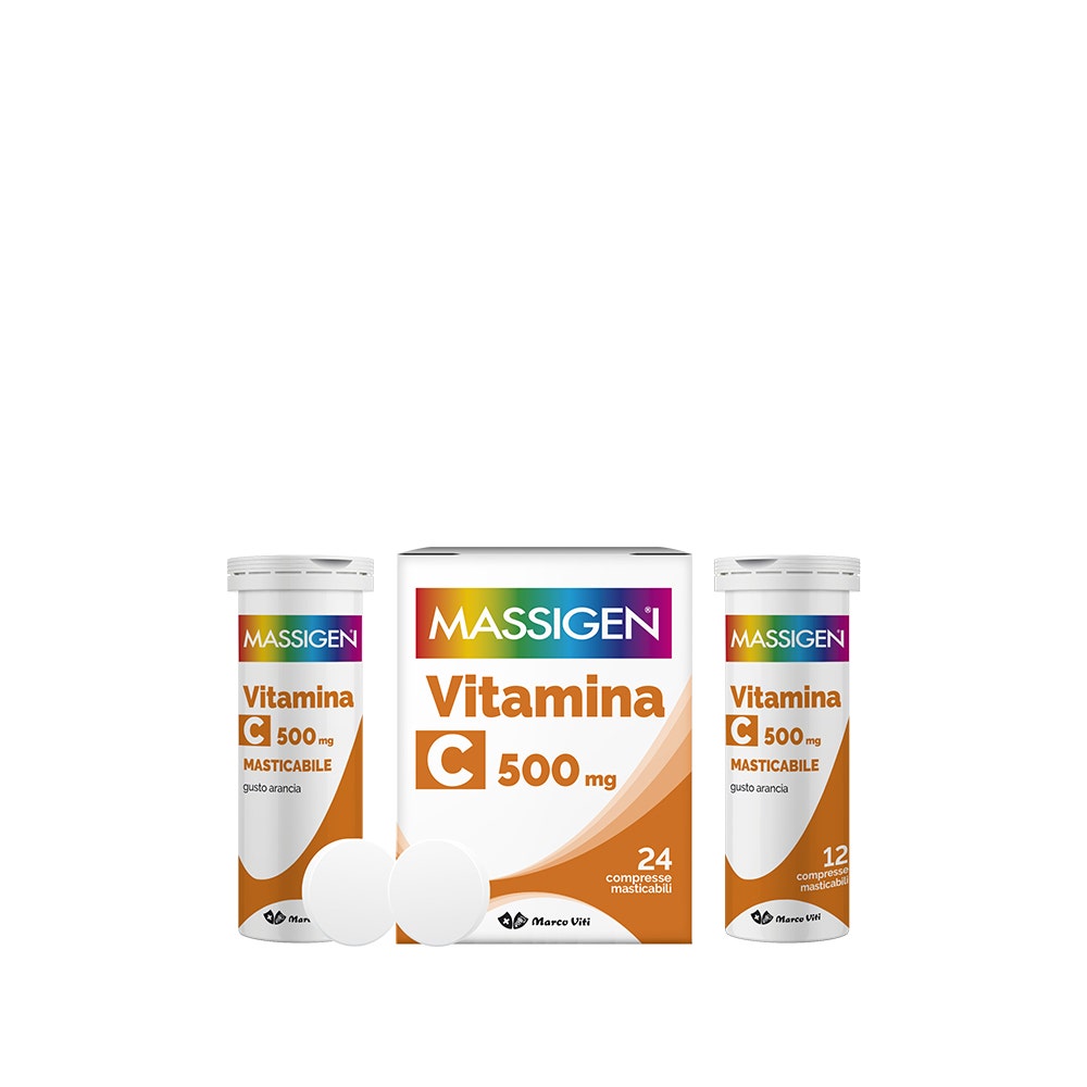 Massigen Vitamina C 500mg 24 Compresse Masticabili-1