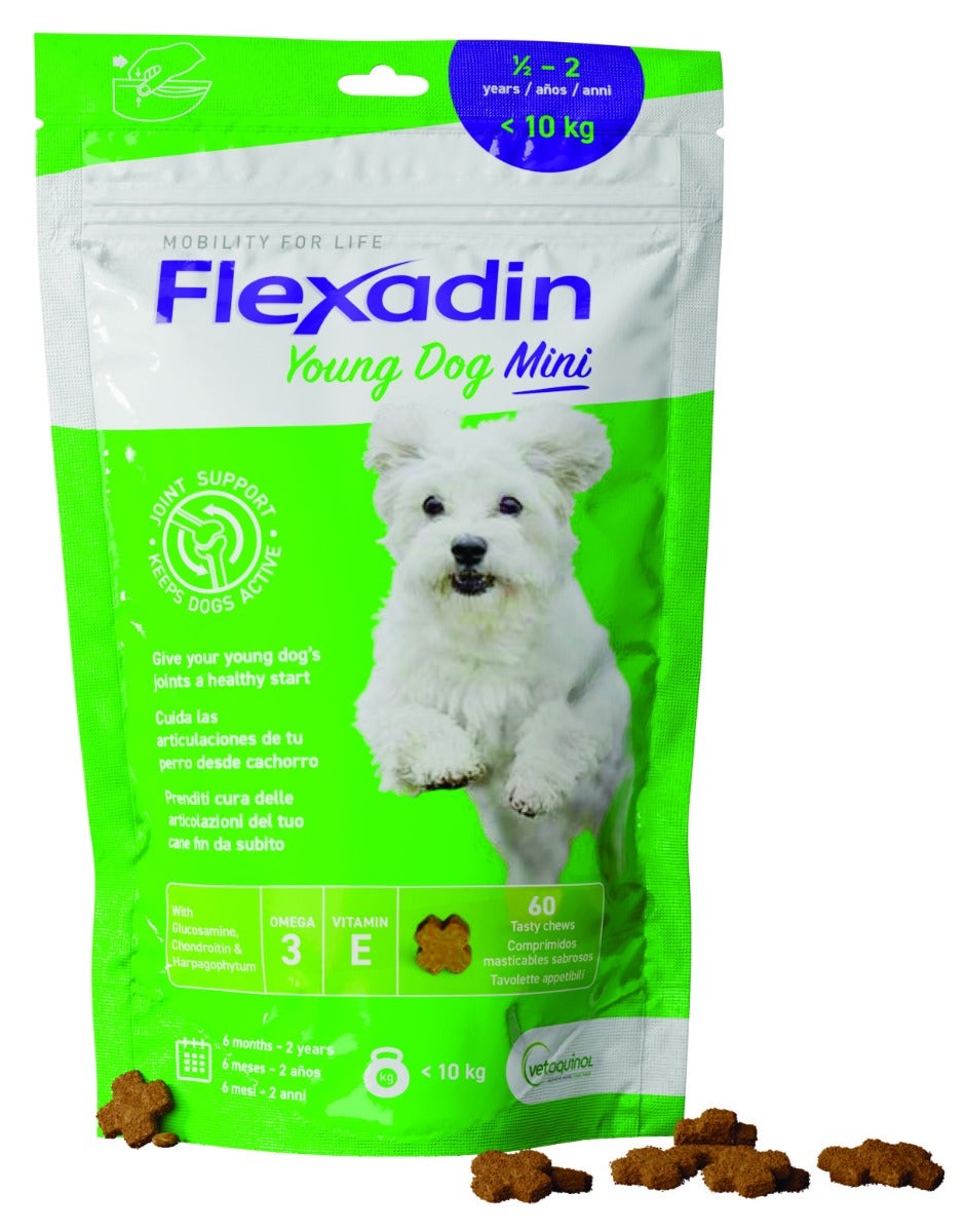 Flexadin Young Mangime Complementare Articolazioni Cani Giovani Taglia Mini 60 Tavolette-3