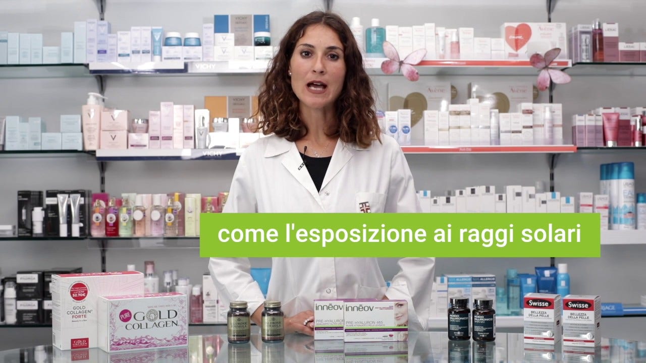 Scopri gli integratori contro l'invecchiamento della pelle su farmae.it