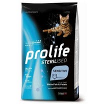 Prolife Sterilised Pesce Bianco Diliscato E Patate Cibo Secco Per Gatti Adulti Sacco 7kg-2