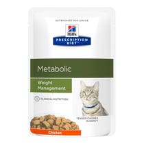 Hill's Prescription Diet Metabolic Multipack Cibo Umido Pollo Per Gatti Adulti 12 Bustine 85g-1