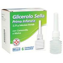 Glicerolo Sella Prima Infanzia 6 Contenitori Monodose 2,25g Soluzione Rettale Camomilla/Malva-1