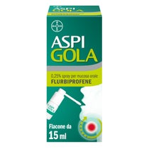 Aspi Gola Spray Antinfiammatorio per Gola Infiammata Faringite e Mal di Gola con Flurbiprofene 15ml-14