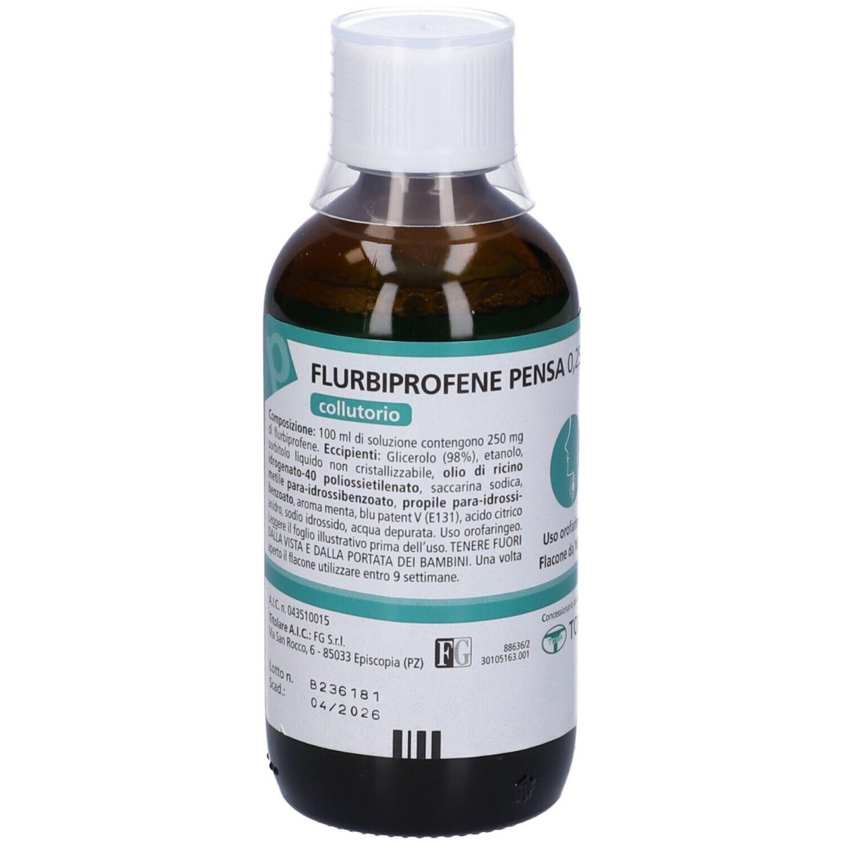 Flurbiprofene 0,25% Collutorio 160ml-1