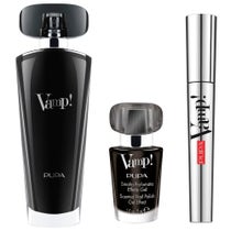 Pupa Kit Vamp Black Eau De Parfum 50ml+Mascara 9ml+Smalto Profumato Effetto Gel 9ml
