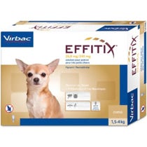 Effitix Spot-On Soluzione 24 Pipette 0.44ml 26,8mg+240mg Cani Da 1,5 A 4kg-3