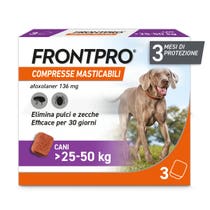 Frontpro Contro Pulci E Zecche 3 Compresse Masticabili Per Cani 25-50 Kg 136 Mg-5