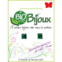 Bioetic Bijoux Orecchino Carre Swarovski Emerald 4mm 1 Paio - 1