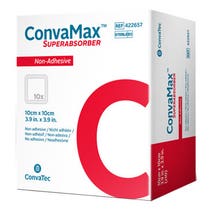 ConvaMax Superabsorber Non-Adhesive Medicazione Sterile 10x10cm 10 Pezzi