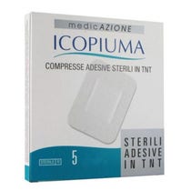 Icopiuma Compresse Adesive Sterili In Tessuto Non Tessuto 10x12,5cm 5 Pezzi-1