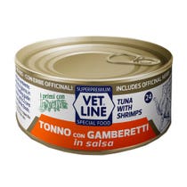 Vet Line Per Gatto Tonno Con Gamberetti In Salsa 70g-2