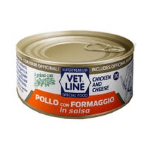 Vet Line Per Gatto Pollo Con Formaggio In Salsa 70g-2