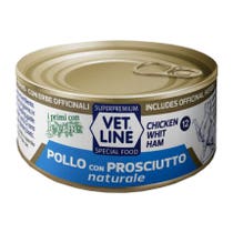 Vet Line Per Gatto Pollo Naturale + Prosciutto 70gr-2