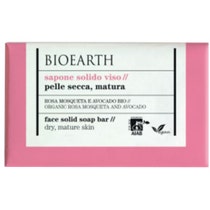 Bioearth Sapone Solido Viso Rosa Mosqueta/Avocado Bio Pelle Secca/Matura 150g - 2
