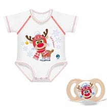 J Bimbi Baby Twin Set Renna Succhietto + Body Neonato Coordinati-1