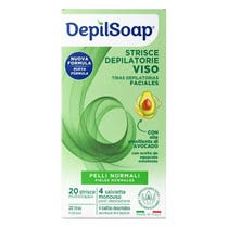 Depilsoap 20 Strisce Depilatorie Viso Pelli Normali-2