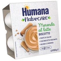Humana Merenda Al Latte Gusto Biscotto 4x100g