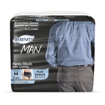 Serenity Man Pants Black Pannolini Taglia Media Plus 12 Pezzi-1