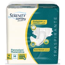 Serenity Soft Dry Sensitive Pannolone Mutandina Extra Taglia M 15 Pezzi-2