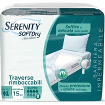 Serenity Soft Dry Sensitive Traversa Assorbente Super 80x180 15 Pezzi-2
