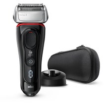 Braun Rasoio Series 8 Wet&Dry 8340s Con Base Di Ricarica E Custodia Da Viaggio Nero/Rosso - 1