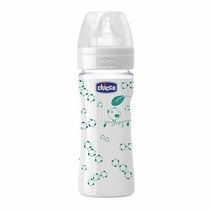 Chicco Biberon Nature Vetro Deco Tettarella Caucciù 240ml - 1