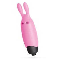 Crushious O-Pet Vibratore Tascabile Coniglio Con Palla A 10 Vibrazioni Rosa Pastello
