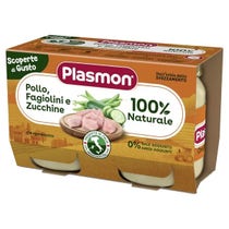 Plasmon Omogeneizzato Scoperte Di Gusto Pollo Fagiolini e Zucchine 6M+ 2x120g-1