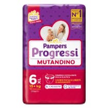 Pampers Progressi Mutandino 6XL 15 Pezzi 15kg+-2